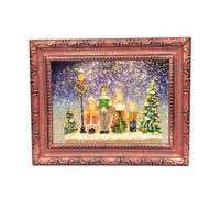 Christmas Carol Singers Choir Scene Frame Globe 24CM Shatchi Multi One Size