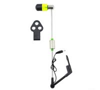 LED Carp Fishing Bite Alarm Indicator with Stainless Steel Wire and Multi-Hole Socket, Illuminated Night Fishing Signaler Compatible with For Outdoor(Yellow)