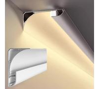 LED Ceiling Cornice Lighting Strip, Decorative Indirect Lighting for Home, Aluminum Channel for Ambient Decor, 30m Length