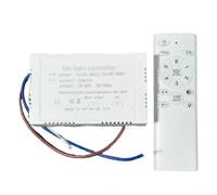 LED Ceiling Fan Light Transformer with Remote Receiver AC 85-265V Input DC Output 240mA 340mA Power Supply Driver for Replacement Part White(240mA)