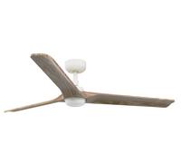 LED Ceiling fan Light with Remote kit Quiet DC Ceiling fan 132cm Heywood White [EEK: F]