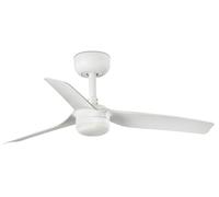 LED Ceiling fan light with Remote Mini Punt DC 90cm Quiet Bedroom fan White [EEK: F]