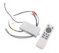 LED Ceiling Fan Remote Control Kit with Receiver, 6 Fan Dimming Controller, DC for frequency Adjustment, Reset Function and for battery Monitoring, 150W 220V Compatible for Fan and Light(Offline