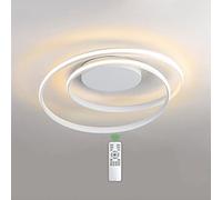LED Ceiling Lamp Dimmable Rings, Spiral Modern Design Ceiling Light, 54W LED Acrylic Ceiling Light for Aisle Corridor Bedroom Hotel Kitchen Hall Balcony Ceiling Lamp, White Lighting Fixture, Φ60×15cm