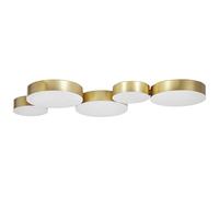 Beliani LED Ceiling Lamp Luga Metal Gold, Gold