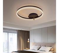 LED Ceiling Lamp Modern Ring Dimmable Living Room Ceiling Light with Remote Control Chic Room Lighting Dining Room Aluminium Pendant Lamp Height Adjustable Combination Chandelier (Color : 50cm)