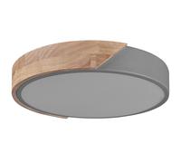 Beliani LED Ceiling Lamp Pattani Metal Grey, Grey