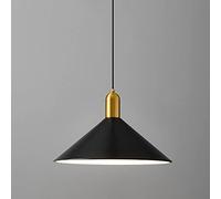 LED Ceiling Lamp Pendant Fixture, Cone Hanging Lighting Lampshade Gold Metal Chandelier, Living Room Kitchen Island Warm White Suspension Lamps, 3000K