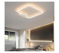 LED Ceiling Lamp Ultrathin Modern Study Bedroom Light Nordic Creative Lustre Home Decor Chandelier Lighting(3 Color,White Square)