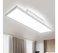 LED Ceiling Light 120 x 30 cm Dimmable with Remote Control, 52W Ceiling Light Backlight and Memory Function, High Brightness (2700K-6500K) for Living Room, Workshop, Garage, Factory, Office