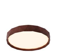 LED Ceiling Light 15.16" Walnut F Mount Fixture, 27W Dimmable 3-Color Eye Protect Acrylic e, Perfect for Bedroom, Office, Dining Room Lighting