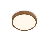 LED Ceiling Light 16W 2000lm 3000K Warm White Bedroom Ø280mm Wood Effect