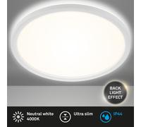 Briloner Mains-Powered Led White Ip44 Ceiling Lamp (Dia)29Cm