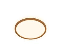 LED Ceiling Light 18W Lamp 2400lm Backlight Bedroom Hallway 29cm Wood Effect [EEK: E]
