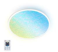 LED Ceiling Light 22W 3000lm CCT Remote Memory Acrylic Panel 42cm Bedroom White [EEK: D]