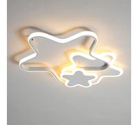 LED Ceiling Light,50CM 30W Dimmable Chindren's Room Lamp with Remote Control, Kid's Natural Star Elements Ceiling Lights Fitting for Children's Bedroom and Living Room