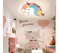 LED Ceiling Light 53CM Unicorn Ceiling Light Dimmable Ceiling Lamp With Remote Control 3000-6000K Kids Night Light 28W Acrylic Ceiling Chandelier Lighting Fixture Living Room Bedroom Children's Room (