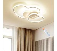 LED Ceiling Light Bedroom Lamp White Dimmable Heart Shaped Design Modern Love Ceiling Lamp Metal Acrylic Ceiling Light Creative Chandelier Kitchen Dining Room Living Room Children's Room Lamp,50cm