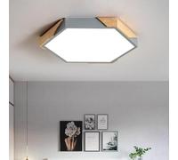 Led Ceiling Light Chandelier Kitchen Dimmable Modern Wood,Simple White Flush Mount Lamps Geometry,for Bedroom Dining Room Laundry Hallway