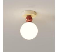 Led Ceiling Light Chandelier Kitchen Dimmable Moon Hallway Semi Flush Mount Milk White Nordic Modern,for Entry Porch Aisle Balcony Bathroom