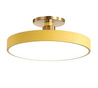 Led Ceiling Light Chandelier Kitchen Macaroon Round,Fashion Flat Lights Flush-Mounted Bright Lamp Ironwork Tricolor Dimmable for Study Office Hallway