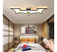 WJLL LED Ceiling Light Batman Decor Ceiling Lamp Dimmable with Remote Control Modern Acrylic Lamp Living Room Bedroom Dining Room Study Boy Girl Children's Room Chandelier,Black