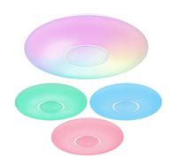LED Ceiling Light Dimmable Bedroom Ceiling Lights with Colour Changer, Remote Control Night Light Function Rainbow Effect, RGB 1 x 40 W 2700 lm, D x H 48.5 x 7.2 cm