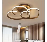 LED Ceiling Light Dimmable Living Room Ceiling Lamp with Remote Control,Bedroom Lighting Fixture Modern Creative Aluminium Design Interior Light, Flush Mount Chandelier for bedroom (Coffee, 55CM)