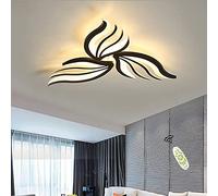 LED Ceiling Light Dimmable Living Room Lamp with Remote Control Bedroom Ceiling Lamp Modern Ceiling Lighting Black Creative Design Bedroom Lamp Dimming Color Changing Ceiling Light 3 heads 30W