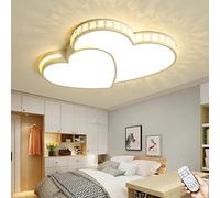 LED Ceiling Light Dimmable with Remote Control Modern Children's Room Lamp Decoration Lights for Children Heart Ceiling Lamp for Children's Rooms, Bedroom, Dining Room, Living Room Chandelier (62CM)