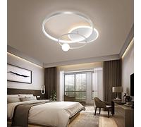 LED Ceiling Light Dimmable Work Room Ceiling Lamp Creative Ceiling Lamp Modern Pendant Lamp LED Ceiling Lamp with Remote Control for Bedroom Kids Room Dining Room Kitchen Office Lamp (White, L52cm)