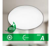 Briloner - EEK A LED Ceiling Light with Neutral White Light Colour, 12W, 2520Lm, 50,000 Hours of Light, Ceiling Lights for Living Room, Ceiling Bedroom, Lounge, 38X6.5 cm, White
