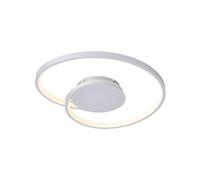 LED Ceiling Light 'Enesa' dimmable (Modern) in Silver Made of Metal for e.g. Bedroom (1 Light Source,) from Lucande | Ceiling lamp, lamp