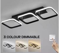 Led Ceiling Light Fixture Black Square Hallway Ceiling Lights 3 Color Lights