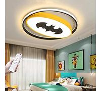 LED Ceiling Light Kids Room Ceiling Lamp Batman Acrylic Lampshade Dimmable Boy Children Creative Cartoon Ceiling Lighting with Remote Control Bedroom Study Room Chandelier,40cm38W
