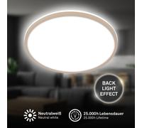 Briloner Led Ceiling Light Living Room Backlight Neutral White Hallway Lamp 28Cm Beige