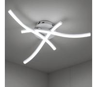LED Ceiling Light Modern LED Ceiling Lamps with 3 Curved Lamps, 21W 6000K Cold White Light, Elegant Curved Design Ceiling Lights Modern Ceiling Fixture for Living Rooms, Bedrooms and Corridor