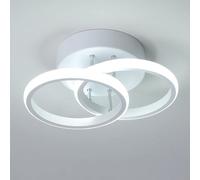 LED Ceiling Light Rings Cool Chandelier 2 White 6000K 22W (White)