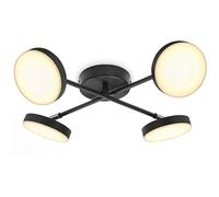 LED Ceiling Light Room Lamp Decor Spot Moon 4 Cross Black 4 X 5W Warm White