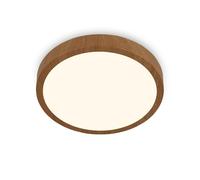 LED Ceiling Light Slim 24W 2900lm 3000K Warm White Bedroom Ø380mm, Wood Effect