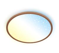 BRILONER - LED Panel with Remote Control, Dimmable, Starry Sky, Warm White to Cold White, Ceiling Light, LED Light Panels, Ceiling Lights for Living Room, Ceiling Light Lounge, 37.5X4.5 cm, Coffee