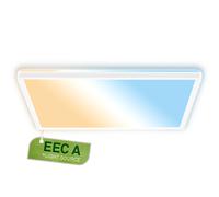 BRILONER - LED Panel with EEC A Light Source, 14,2 W at 3000lm, Slim Design, CCT, Indirect Light, LED Ceiling Panel, Living Room, Kitchen Lights Ceiling, Office Lights, 42x42x3 cm, White