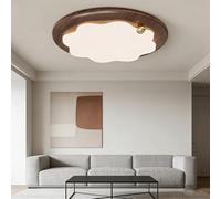 LED Ceiling Light Solid Wood Ceiling Lamp Dimmable 3500K-6500K Geometric Ceiling Light Modern Creative Living Room Lamp Decoration Hallway For Bedroom Kitchen Indoor Ceiling Light(Rotundity)