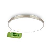 BRILONER - EEK A LED Ceiling Light Efficient with 12.5W at 2900lm, Neutral White Light, LED Light, Ceiling Lights for Living Room, Ceiling Lights Bedroom, Lounge, 33X6 cm, Brushed Nickel