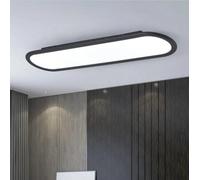 Led Ceiling Light Ultra Thin Low Profile Modern Black 70Cm Cool White