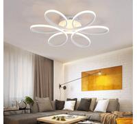 Led Ceiling Light White 3 Color Lights Flower Semi Flush Mount 50Cm