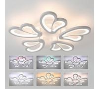 Led Ceiling Light With Remote Control & 3-Colour Stepless Dimming Rgb Backlight