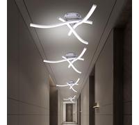 LED Ceiling Lights - 4PCS Elegant Curved Design Ceiling Light,21W Cool White Light 6000K 3 Built-in LED Boards, 1600 Lumens Modern Ceiling Lighting Fixture for Living Rooms, Bedroom, Kitchen Hallway