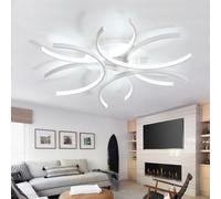 LED Ceiling Lights Bedroom Dimmable Modern Ceiling Light and Remote Living Room 6000K Ceiling Lighting APP Large Flush Mount Lounge Lights Ceiling White Metal for Dining Room, Kitchen