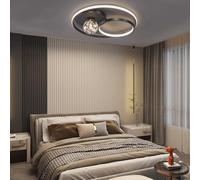 LED Ceiling Lights Lights Color and Brightness Adjustable 48W/51W 3840/LM4080LM Lighting Fixture Dia 52cm*15cm/42cm*15cm Round Design Ceiling Lighting for Hallway Balcony Bedroom3000k-6000k(Black,52cm